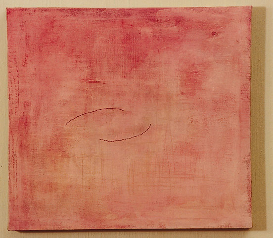 Bilde 12: 50x50 cm acrylic and oil on canvas, brodery thread, february 2002