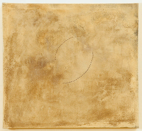 Bilde 17: 55x55,cm sand, pigment and oil on canvas march 2002